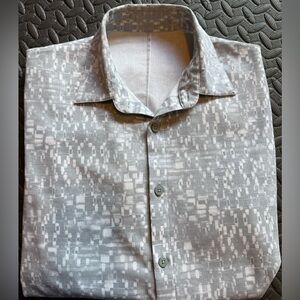 lululemon athletica Gray Patterned Button Down Shirt